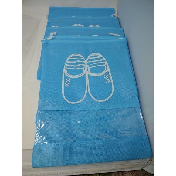 Fabric Bag For Beach Sandals 5 Small Size 5 Large Size with Clear Window - Picture 2 of 5